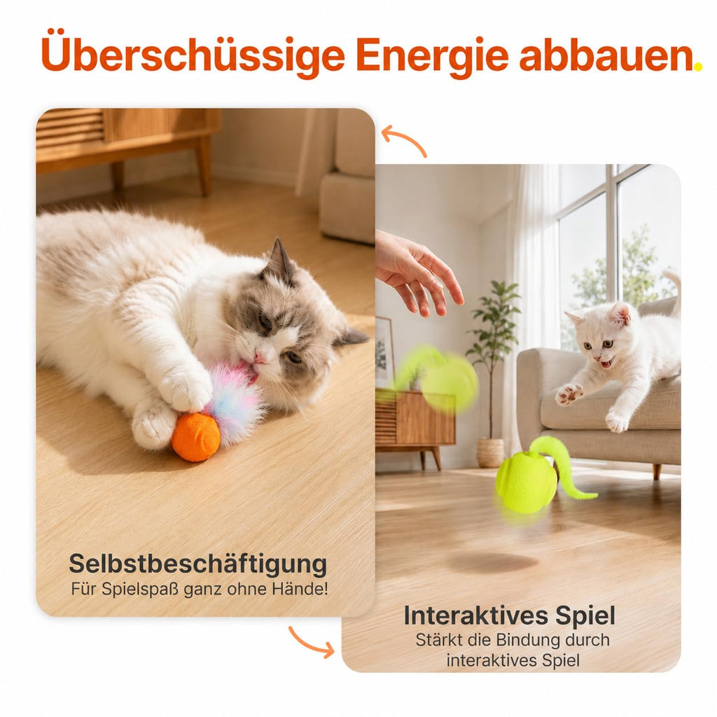 Potaroma Katzenspielzeug Bälle 2er Set