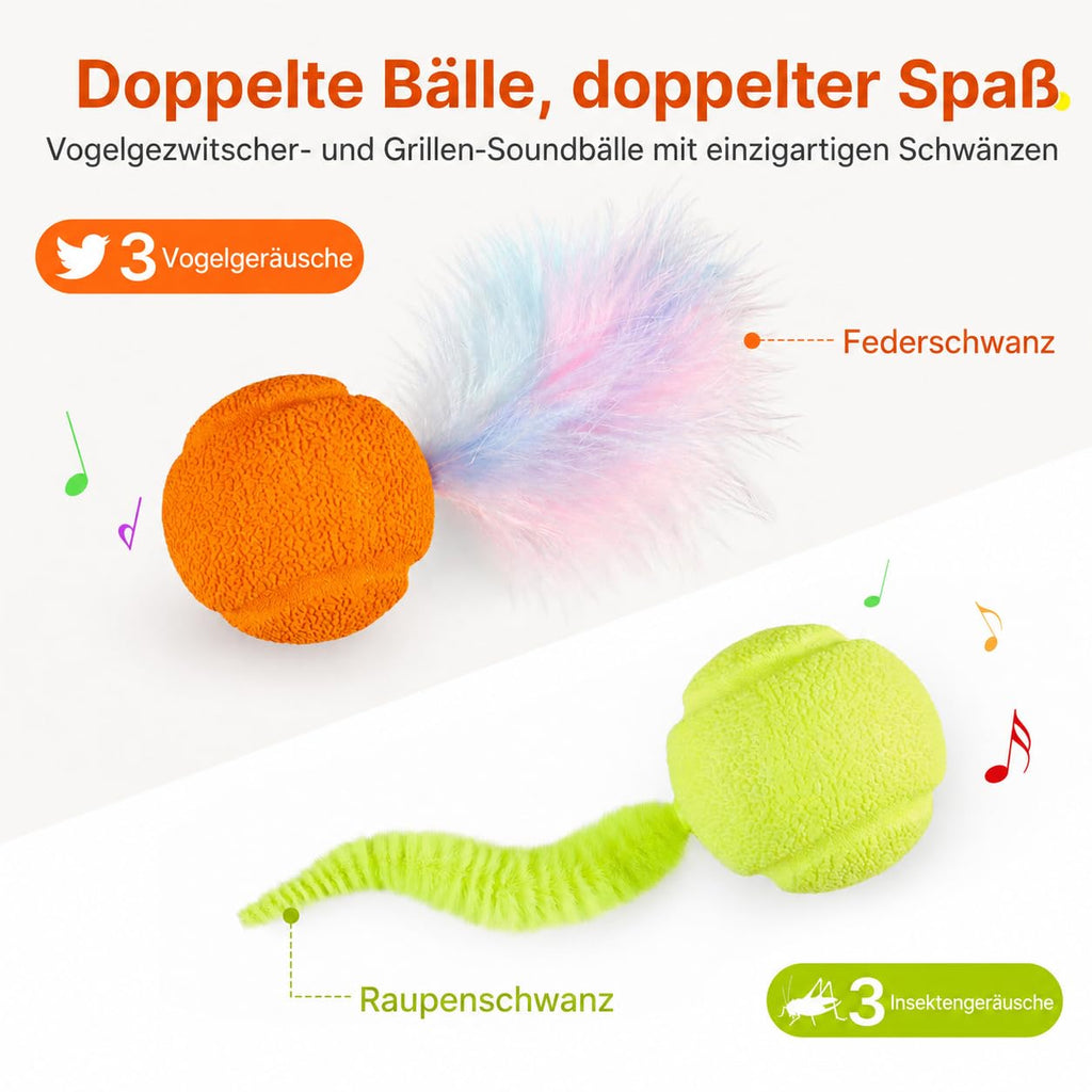 Potaroma Katzenspielzeug Bälle 2er Set