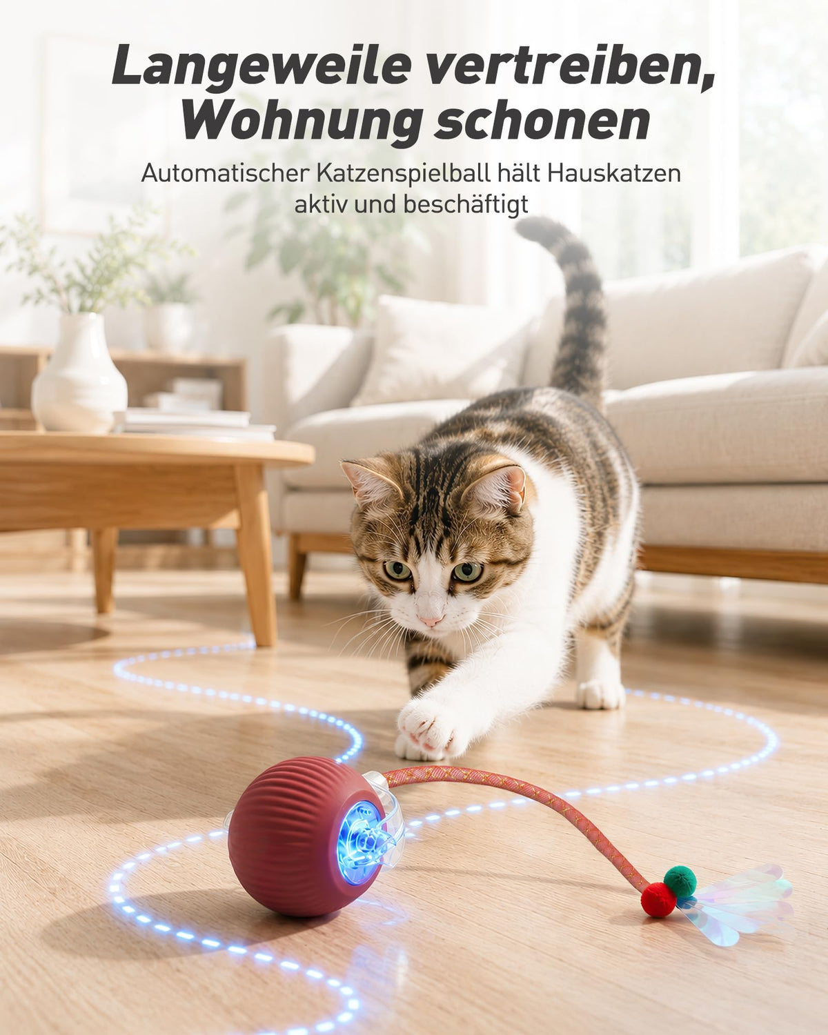 Interaktives Katzenspielzeug Ball