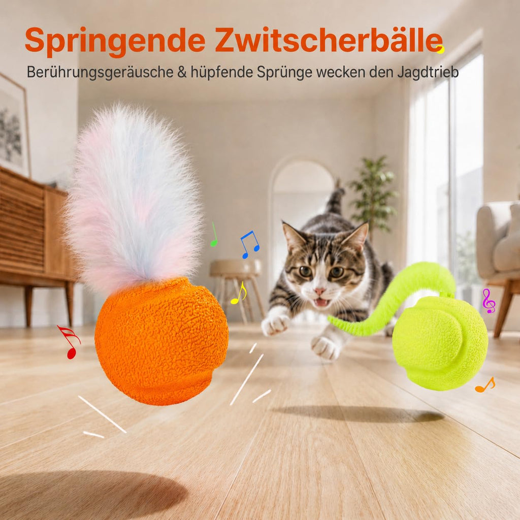 Potaroma Katzenspielzeug Bälle 2er Set