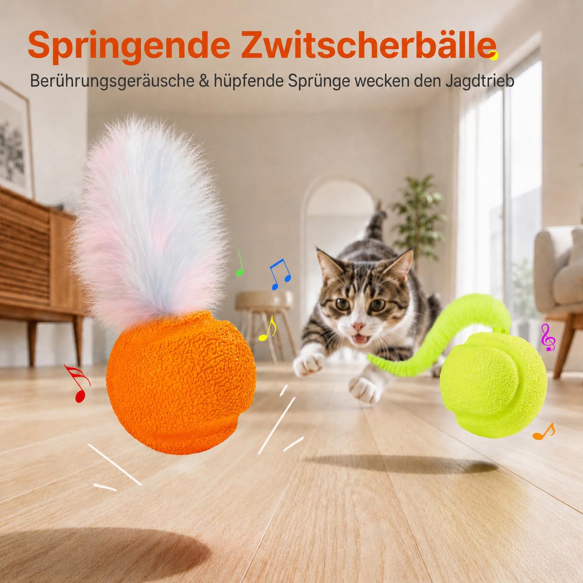 Potaroma Katzenspielzeug Bälle 2er Set