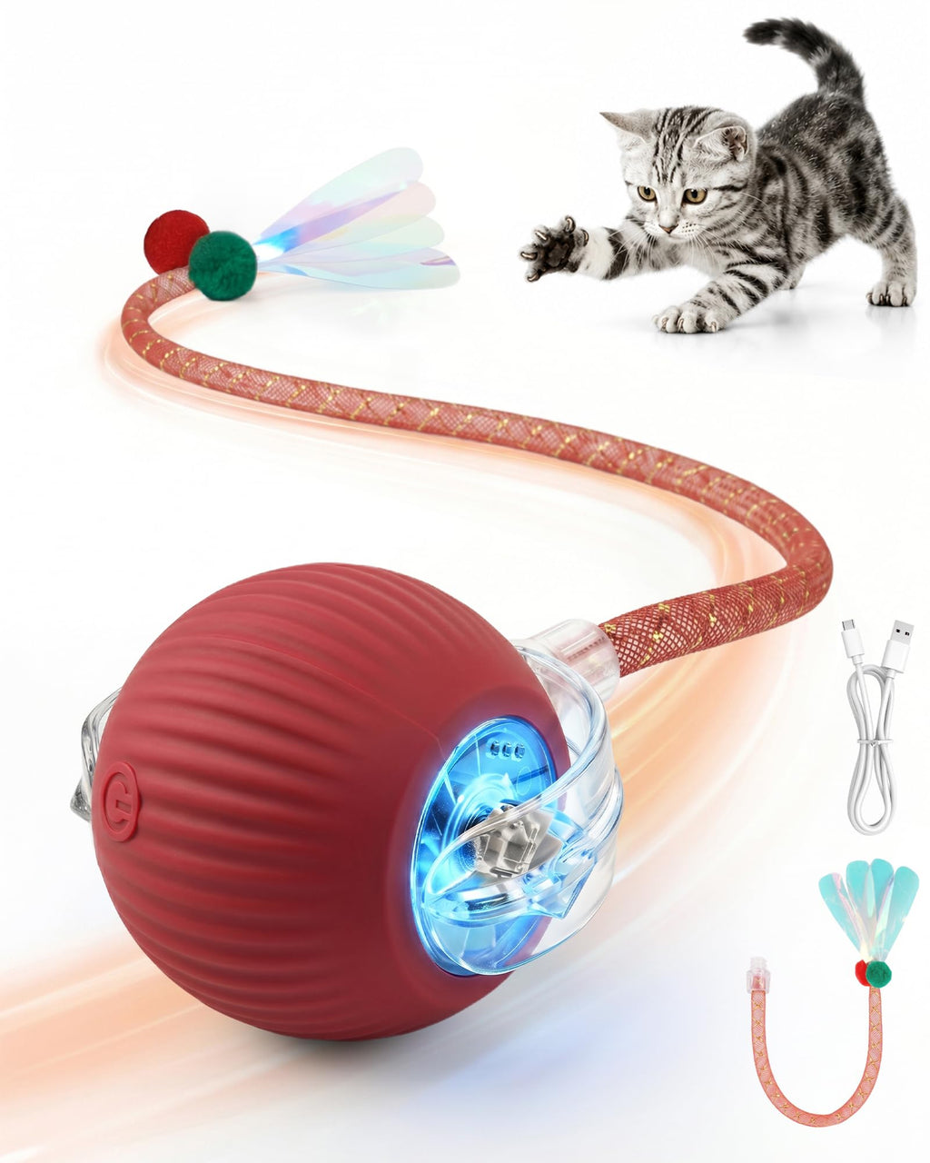 Interaktives Katzenspielzeug Ball
