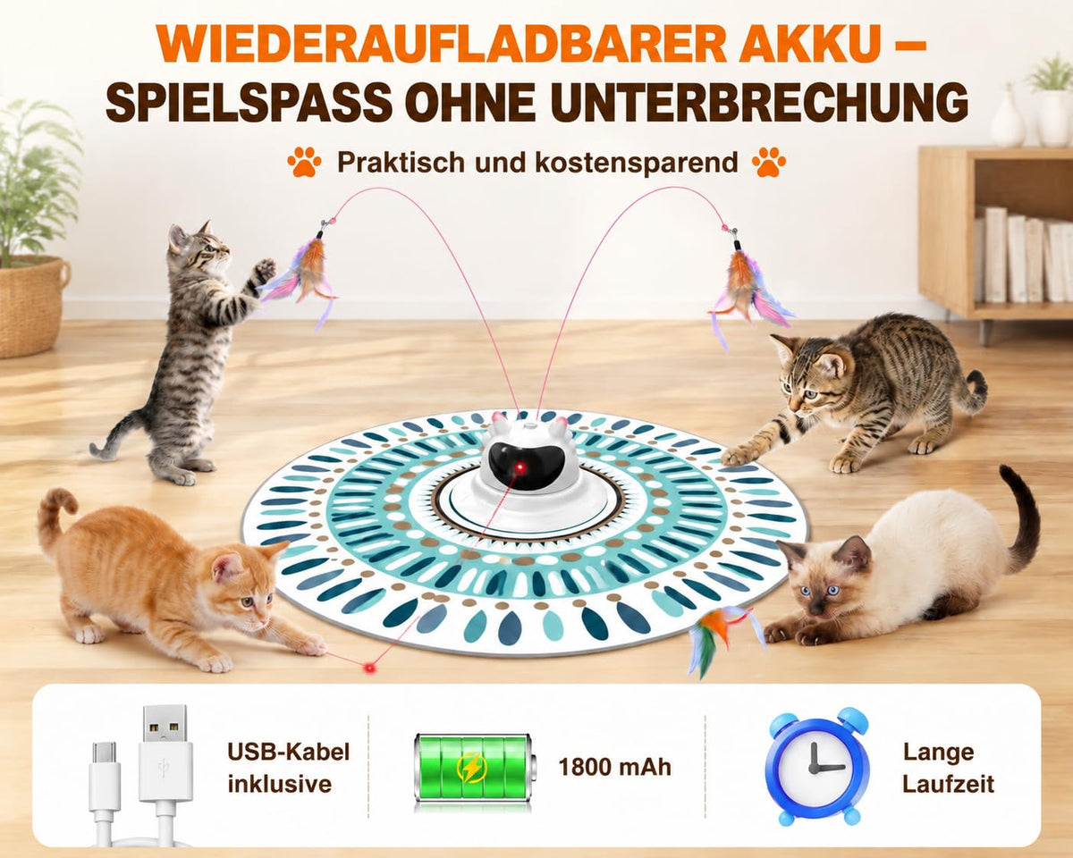 Interaktives Katzenspielzeug Elektrisch 3 in1