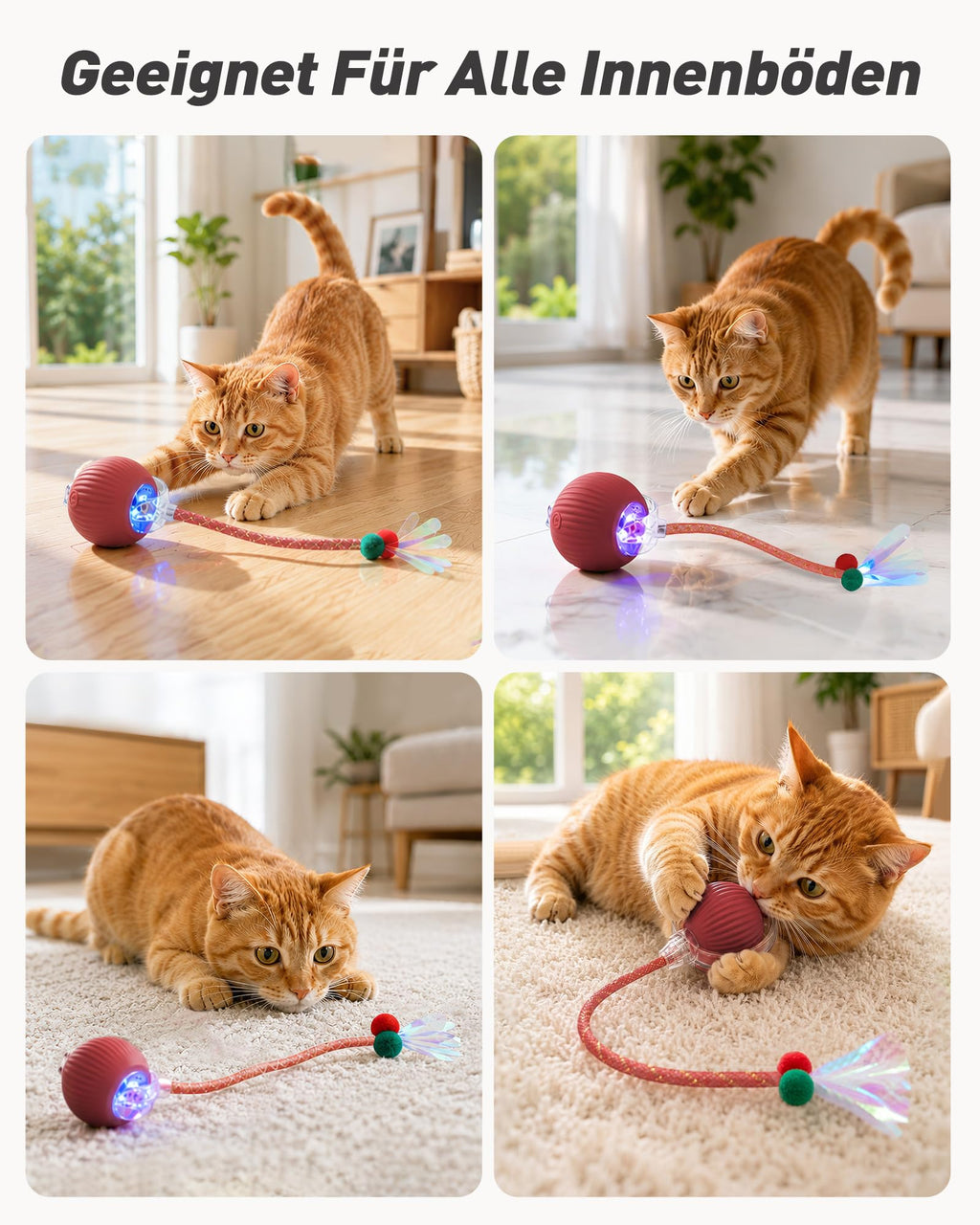 Interaktives Katzenspielzeug Ball